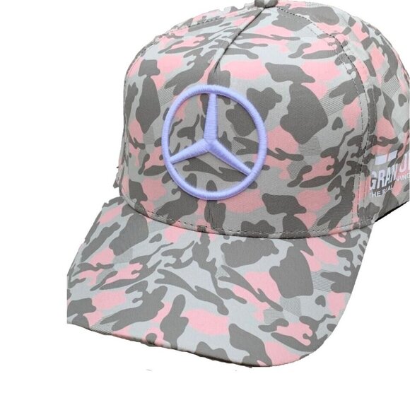 AMG Petronas F1 Racing Pink and Gray Camo Baseball Cap. Factory 2nd. - Picture 4 of 9